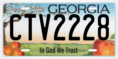 GA license plate CTV2228