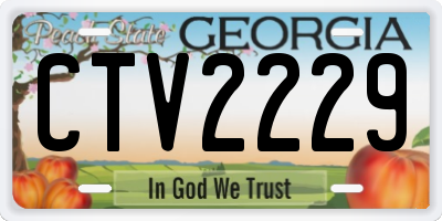 GA license plate CTV2229