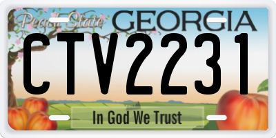 GA license plate CTV2231