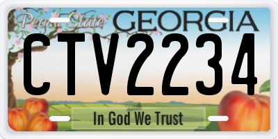 GA license plate CTV2234