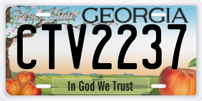 GA license plate CTV2237