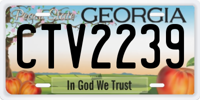 GA license plate CTV2239