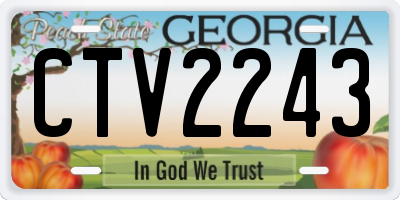 GA license plate CTV2243