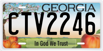 GA license plate CTV2246