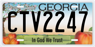 GA license plate CTV2247