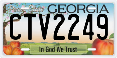 GA license plate CTV2249