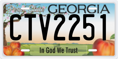 GA license plate CTV2251