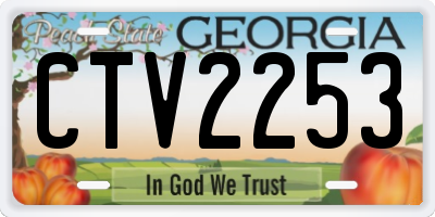 GA license plate CTV2253