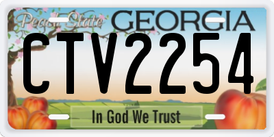 GA license plate CTV2254