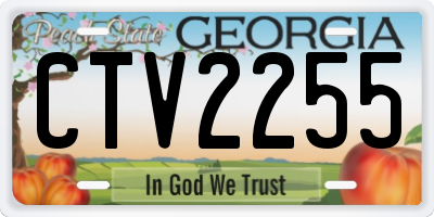 GA license plate CTV2255