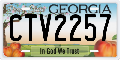 GA license plate CTV2257