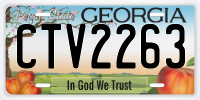 GA license plate CTV2263
