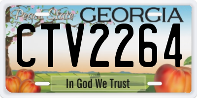 GA license plate CTV2264