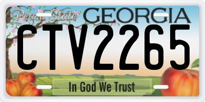 GA license plate CTV2265