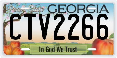 GA license plate CTV2266