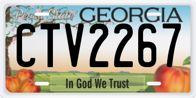 GA license plate CTV2267