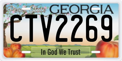 GA license plate CTV2269