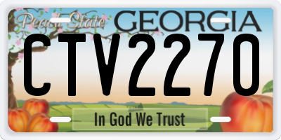 GA license plate CTV2270