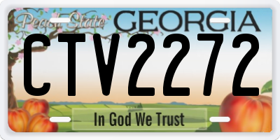 GA license plate CTV2272