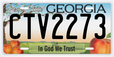 GA license plate CTV2273