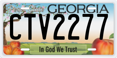 GA license plate CTV2277
