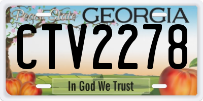 GA license plate CTV2278