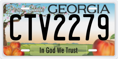 GA license plate CTV2279