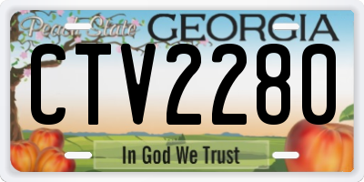 GA license plate CTV2280