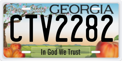 GA license plate CTV2282