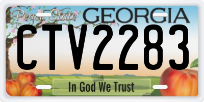 GA license plate CTV2283