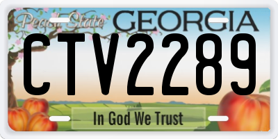 GA license plate CTV2289