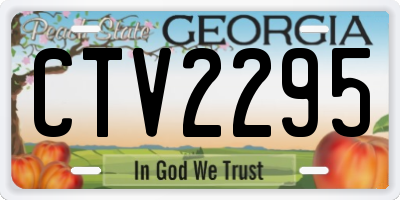 GA license plate CTV2295