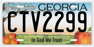 GA license plate CTV2299