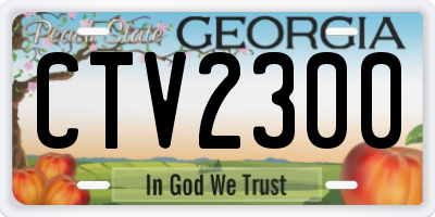 GA license plate CTV2300