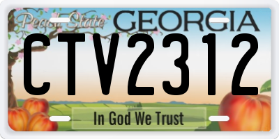 GA license plate CTV2312