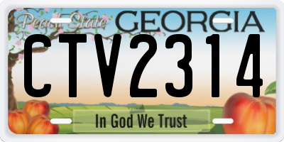 GA license plate CTV2314