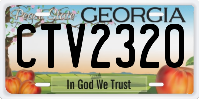 GA license plate CTV2320