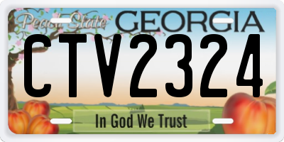 GA license plate CTV2324