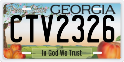 GA license plate CTV2326