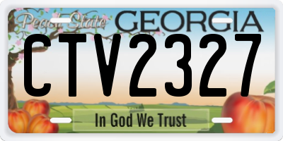 GA license plate CTV2327