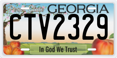 GA license plate CTV2329