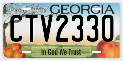 GA license plate CTV2330