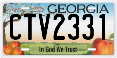 GA license plate CTV2331