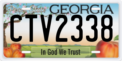 GA license plate CTV2338