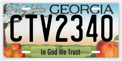 GA license plate CTV2340