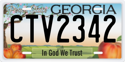 GA license plate CTV2342