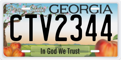 GA license plate CTV2344