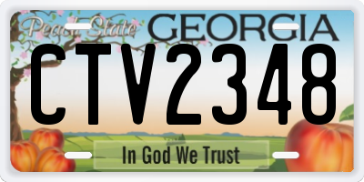 GA license plate CTV2348