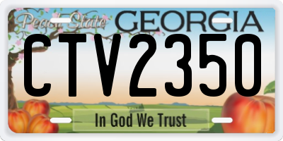 GA license plate CTV2350