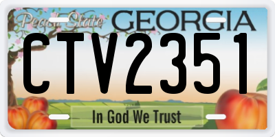 GA license plate CTV2351